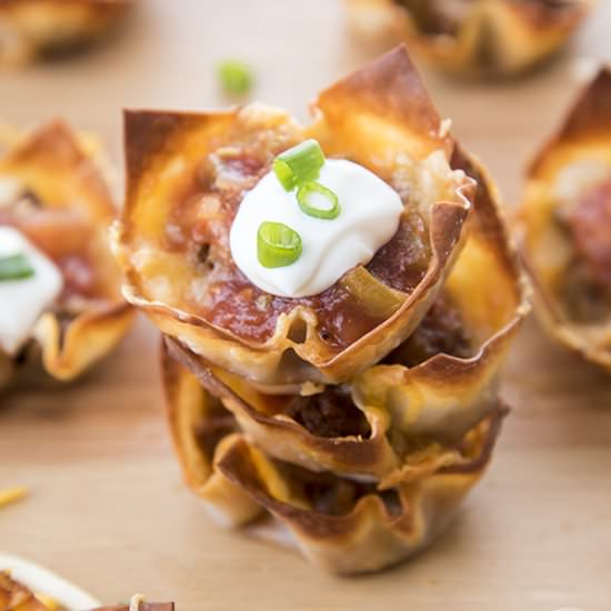 Wonton Taco Cups