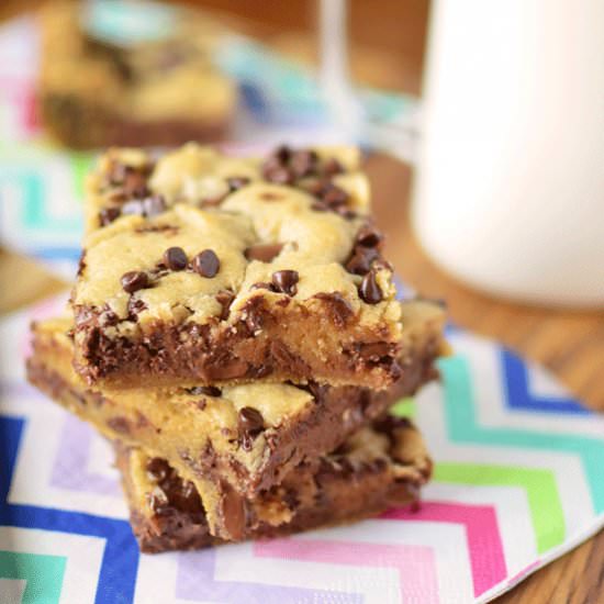 Chocolate Peanut Butter Cookie Bars