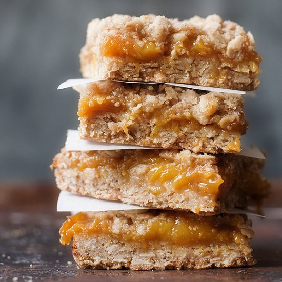 Peach Oat Bars