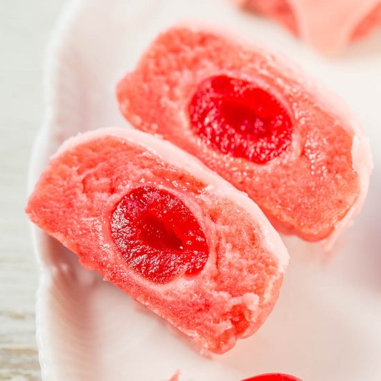 Glazed Cherry Bonbon Cookies