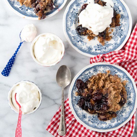 Slow Cooker Cherry Spice Cobbler