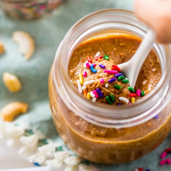 Vegan Cake Batter Cashew Butter