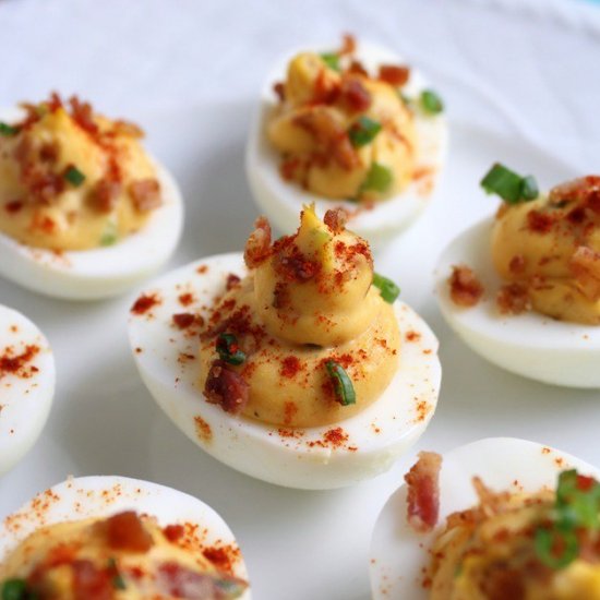 Smoky Deviled Bacon And Eggs