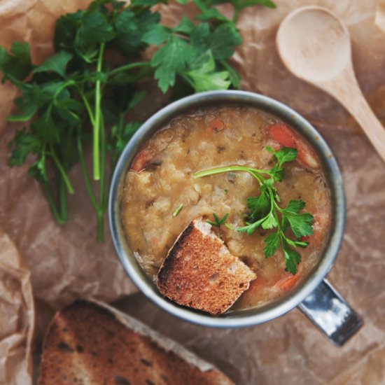 Vegan Yellow Split Pea Soup