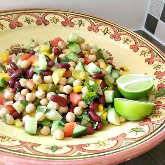 Chickpea and Kidney Bean Salad