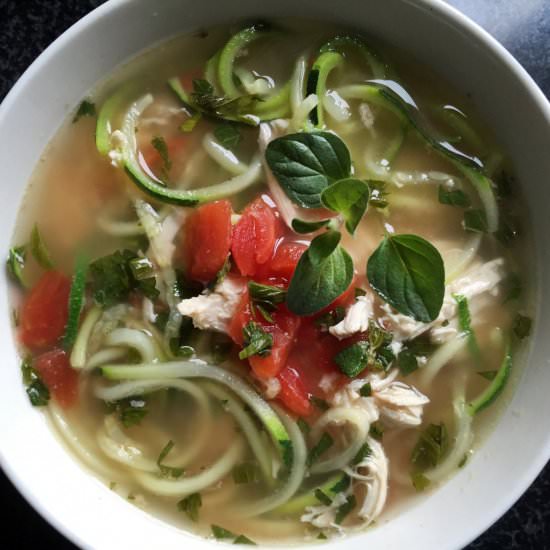 Chicken Zucchini Noodle Soup