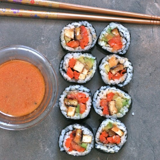 Sriracha Miso Glazed Veggie Sushi