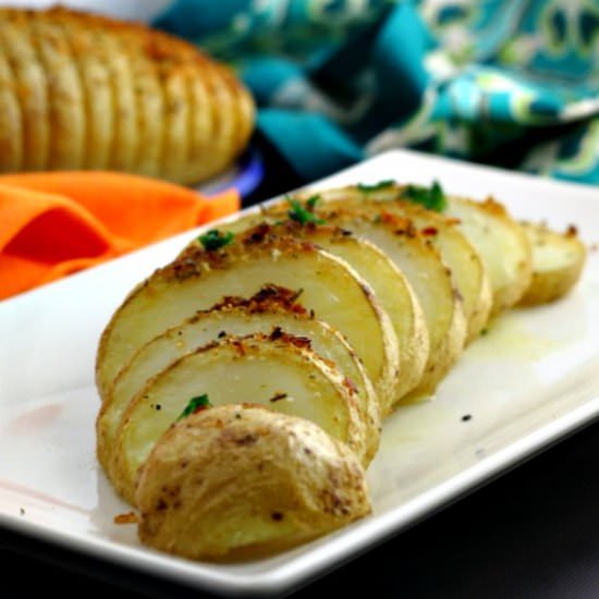 Vegan Hasselback Potatoes