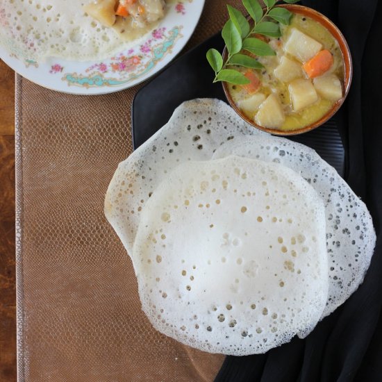 Appam Vegan Rice Bread from Kerala