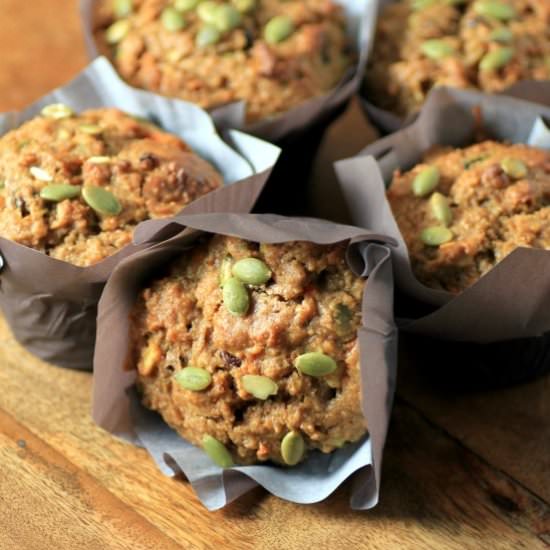 Zucchini Carrot Breakfast Muffins