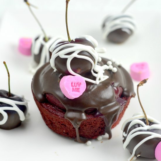 Cherry Red Velvet Cupcakes