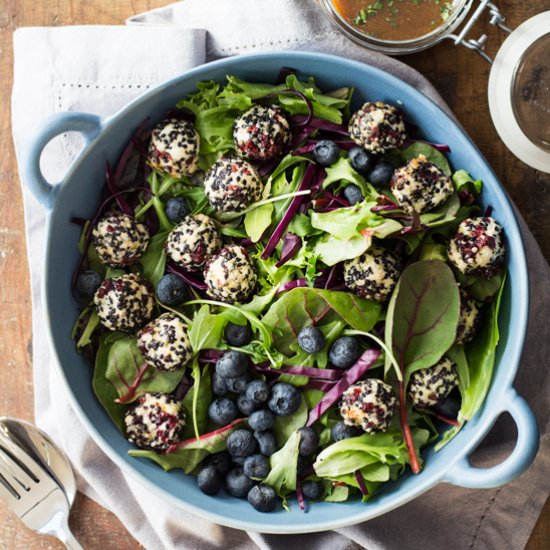 Seeded Warm Goat Cheese Salad