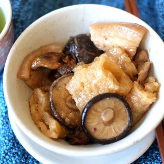 Braised Fish Maw with Mushrooms