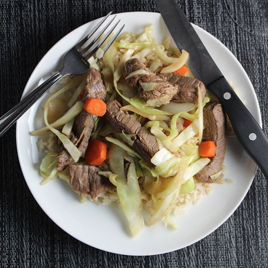 Steak and Cabbage Stir-Fry