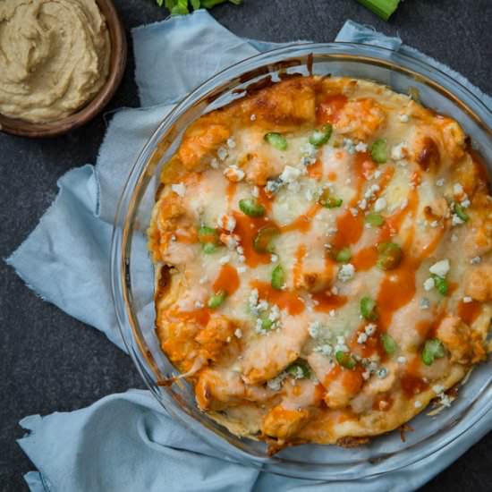 Buffalo Chicken Hummus Dip