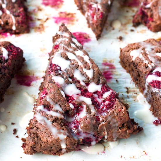 G-Free Chocolate Raspberry Scones