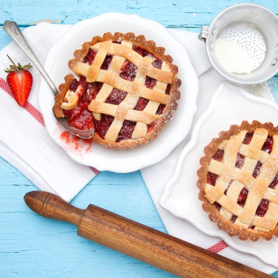 Strawberry and Rhubarb Pies