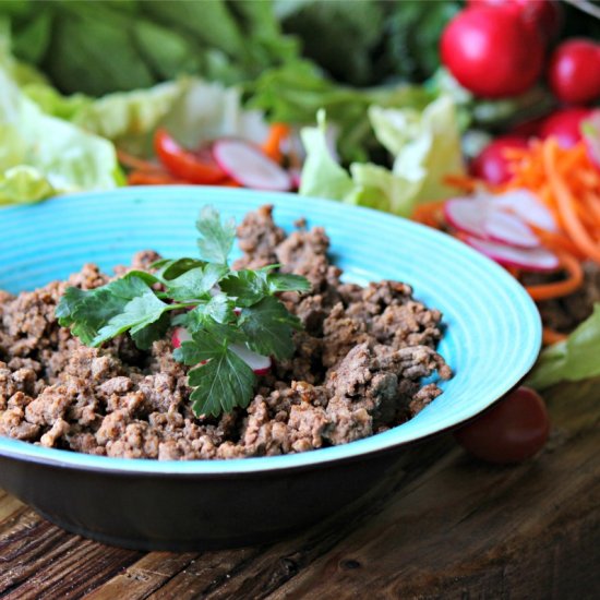 Portuguese Style Beef Lettuce Wraps