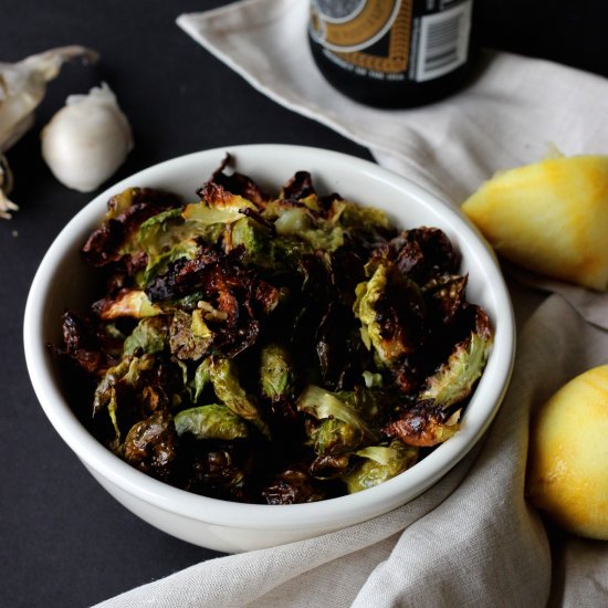 Lemony Brussel Sprout Chips