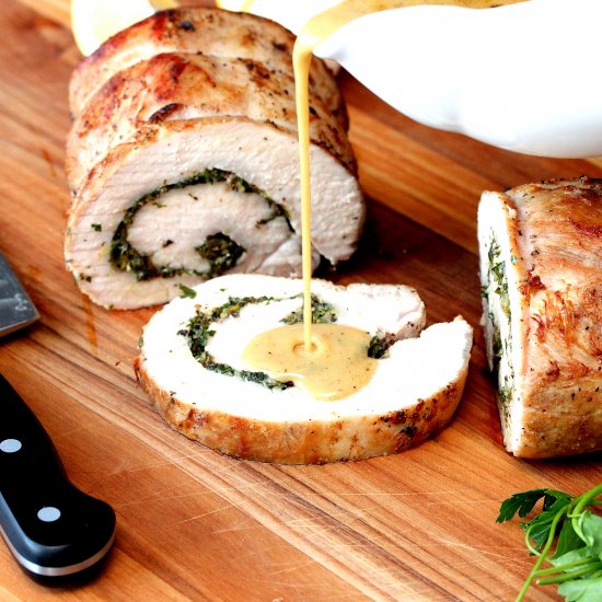 Herb-Stuffed Pork Roll