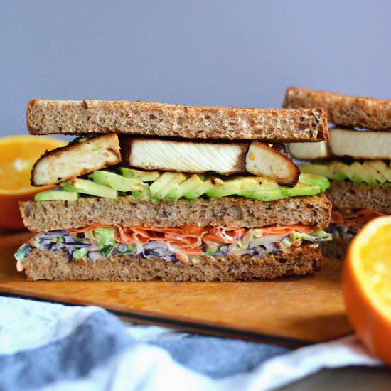 Orange-glazed Tofu Sandwich