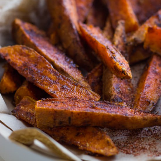 Chili Roasted Sweet Potatoes