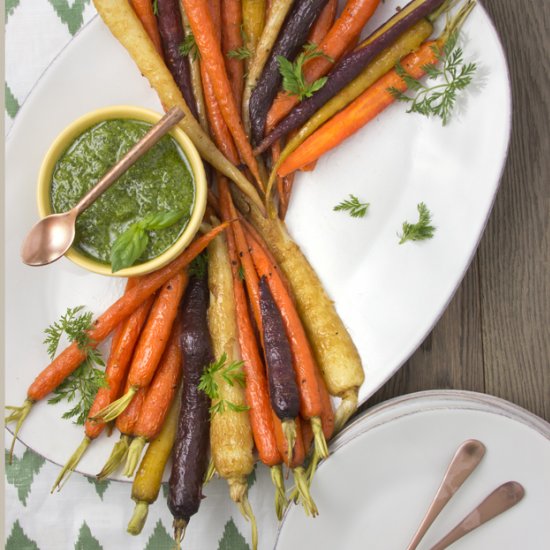 Nose to Tail Roasted Carrots