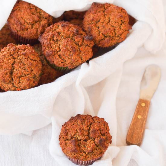 Gluten Free Carrot Pecan Muffins