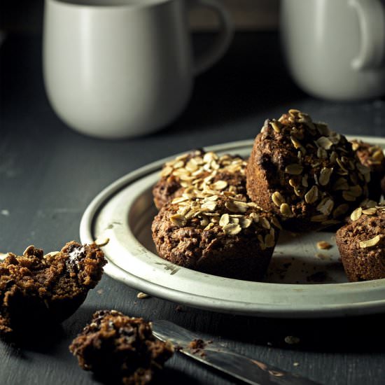 Zucchini Bread w/ Chocolate Muffins