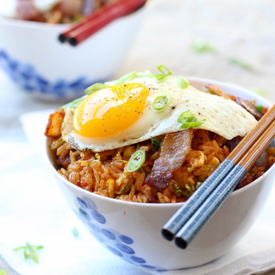 Brussels Bacon Kimchi Fried Rice