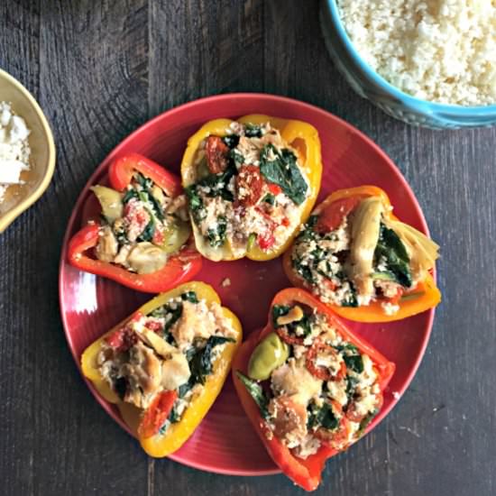 Greek Chicken Stuffed Peppers