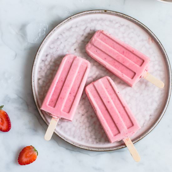 Strawberry Banana Popsicles