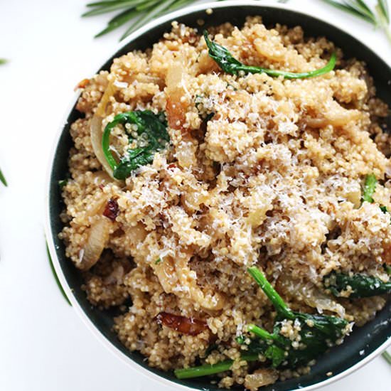 Caramelized Onion & Parmesan Quinoa