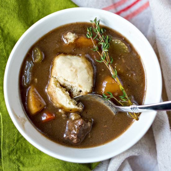 Venison Stew w/ Duck Fat Dumplings