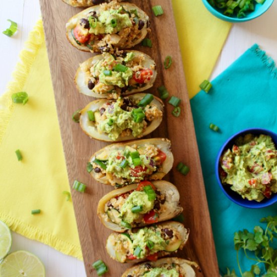 Burrito Bowl Loaded Potato Skins