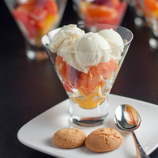 Citrus Fruit Cup with Gelato