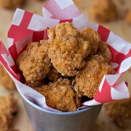 Oven Baked Popcorn Chicken