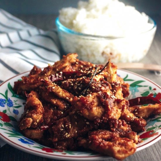 Korean Crispy Fried Gochujang Pork