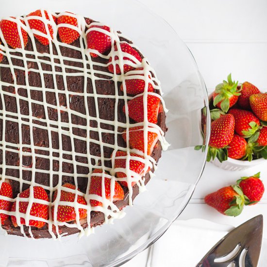 Strawberry Fudge Truffle Cake