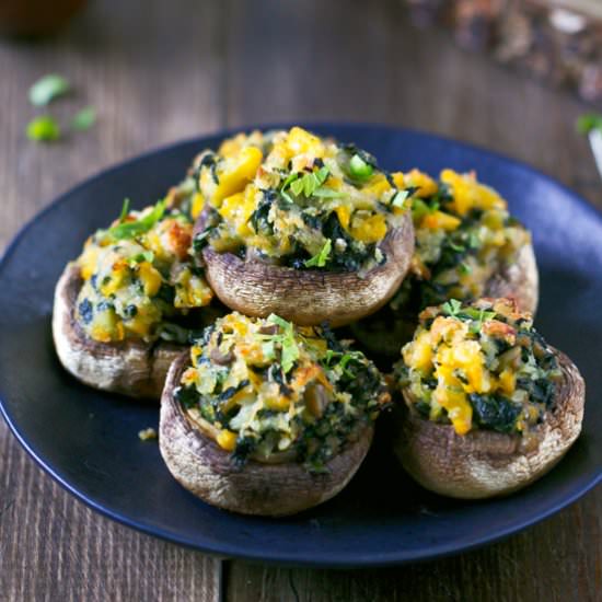 Cauliflower Stuffed Mushrooms