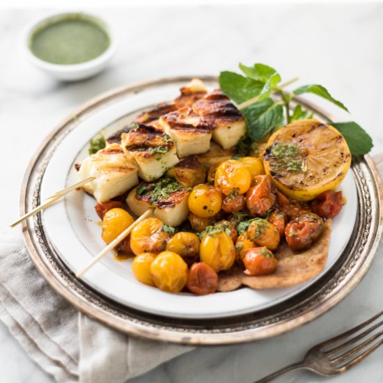 Halloumi with Roasted Tomatoes