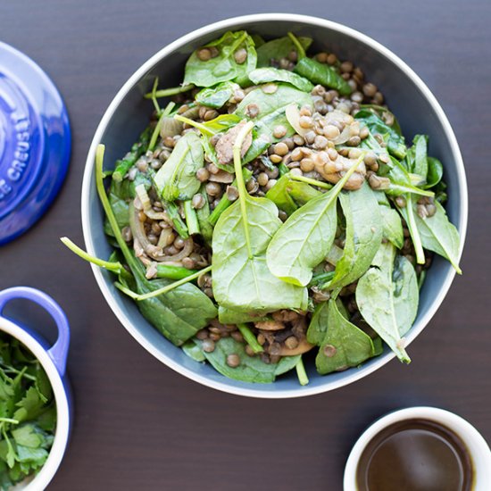 Mushroom Lentil Salad