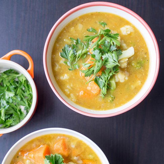 Lentil and Sweet Potato Soup