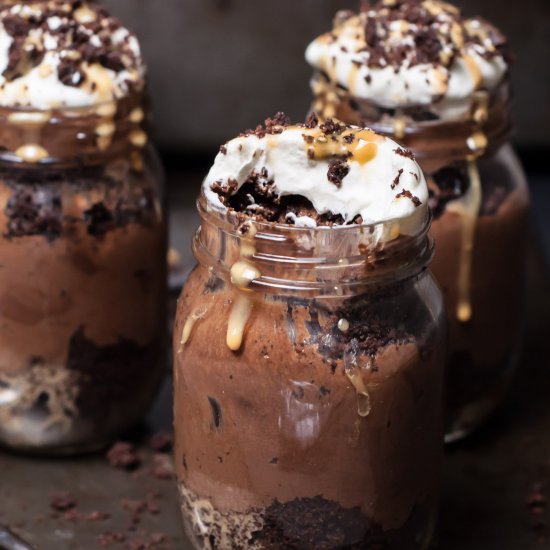 Layered CHOCOLATE MOUSSE Jars