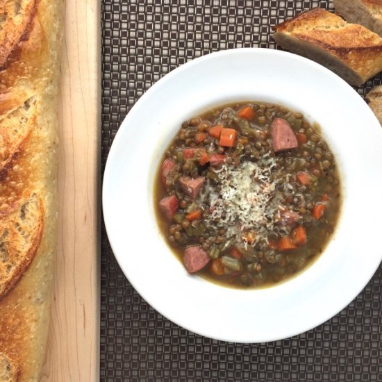 Lentil Kielbasa Soup