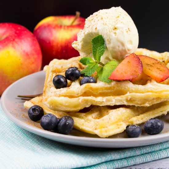 Apple Strudel Puff Pastry Waffles