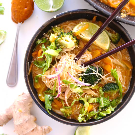 30 Minute Red Curry Noodle Bowl