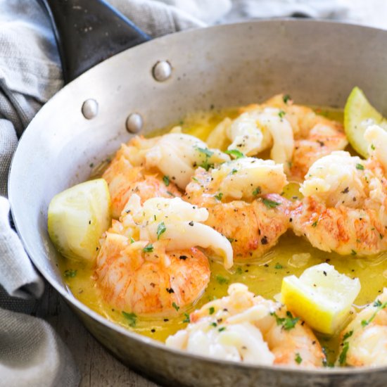 Crayfish Tails in Lemon Butter