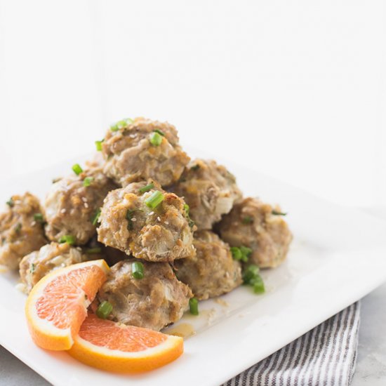 Orange Ginger Turkey Meatballs