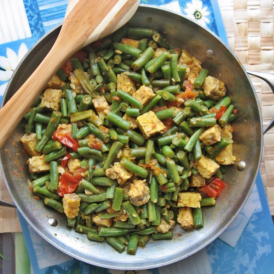 Tempeh with Green/ Long Beans